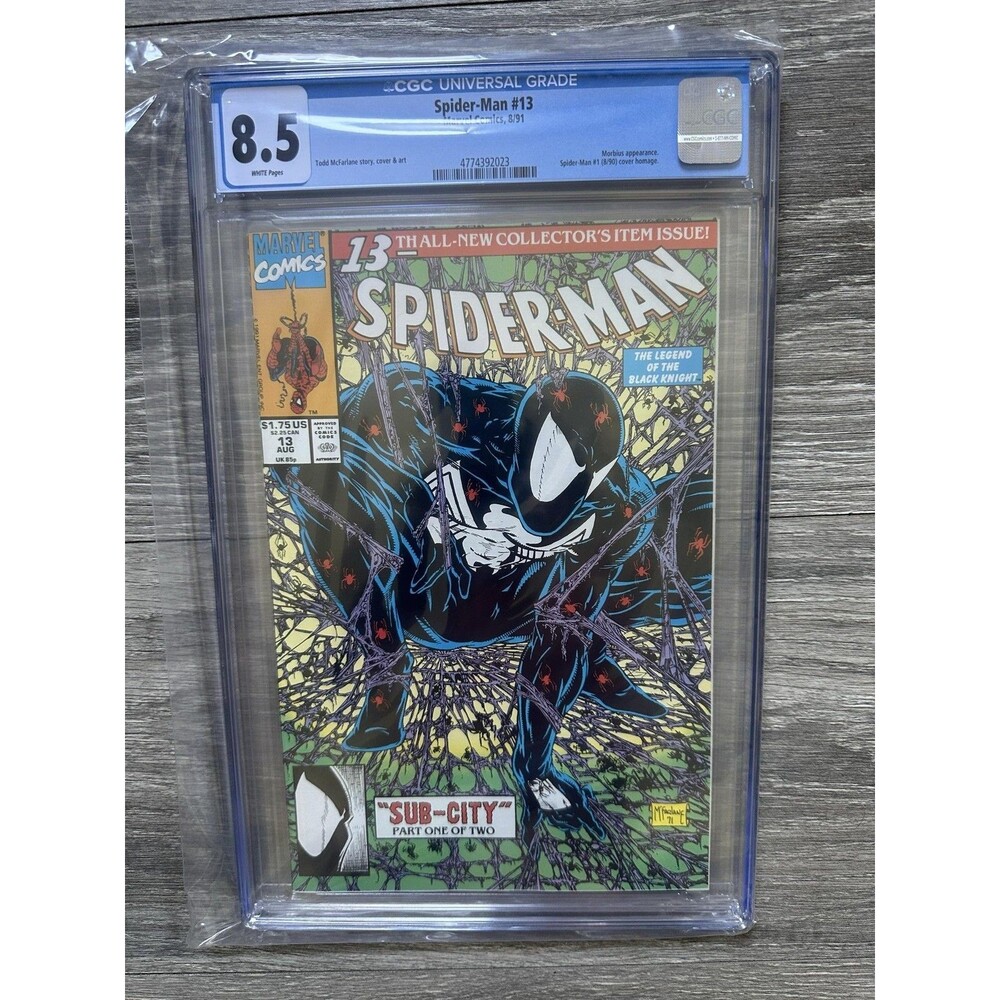 Marvel Spider-Man #13 Single Issue Comic Todd McFarlane 8.5 CGC 1991 Color